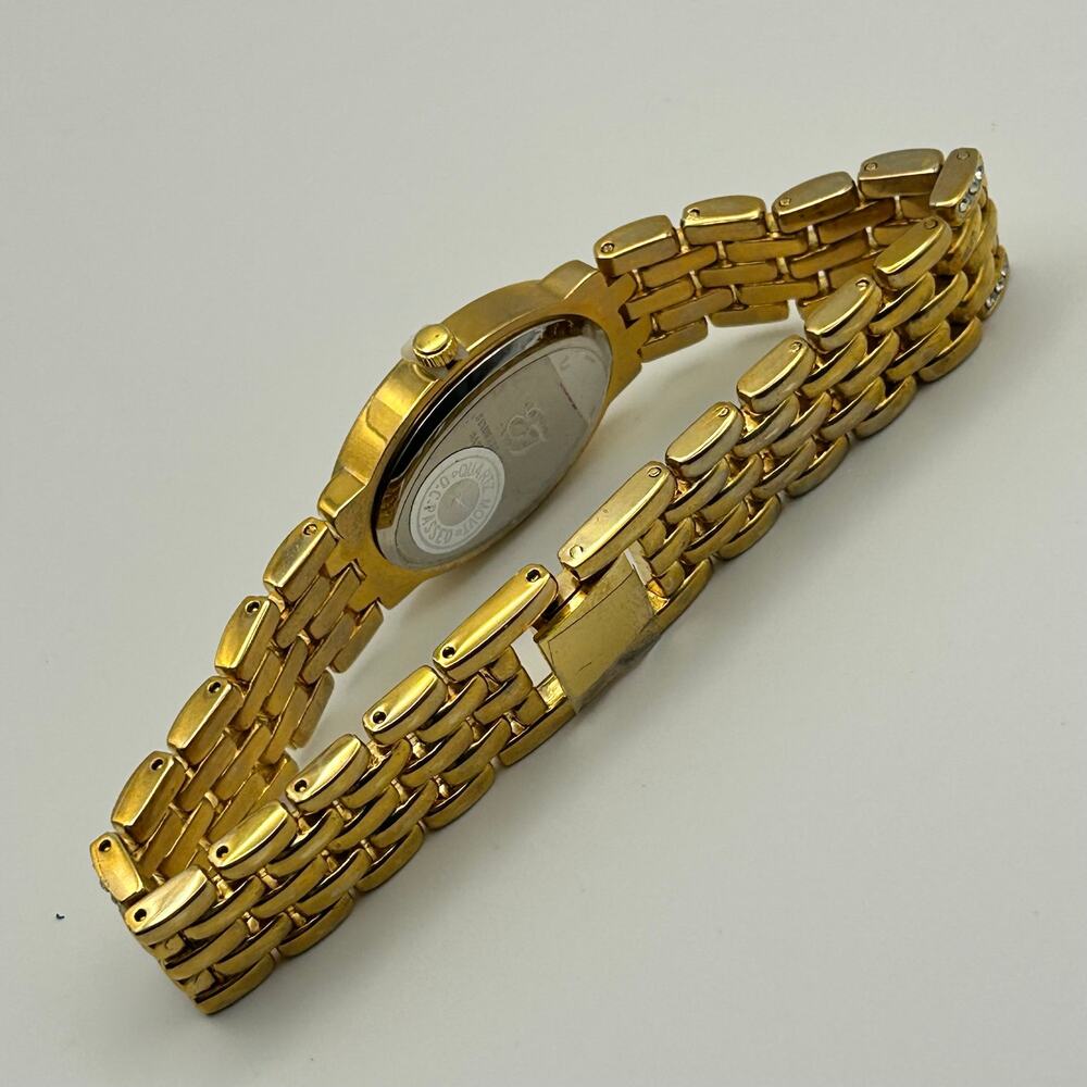 Elizabeth Taylor Gold Tone White Diamond Accents Women’s Watch New Battery - Picture 5 of 8
